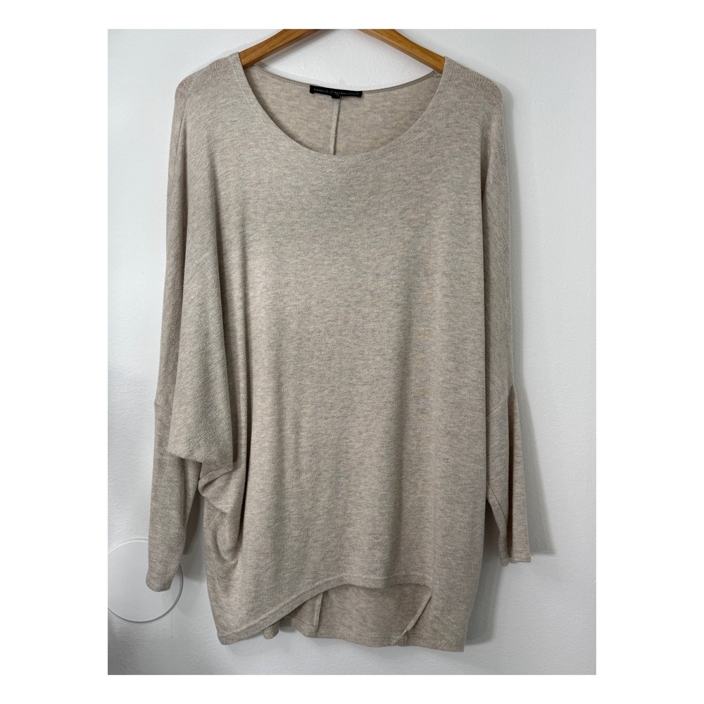 White House Black Market Dolman Sleeve Pullover Sweater Womens Large Oatmeal‎